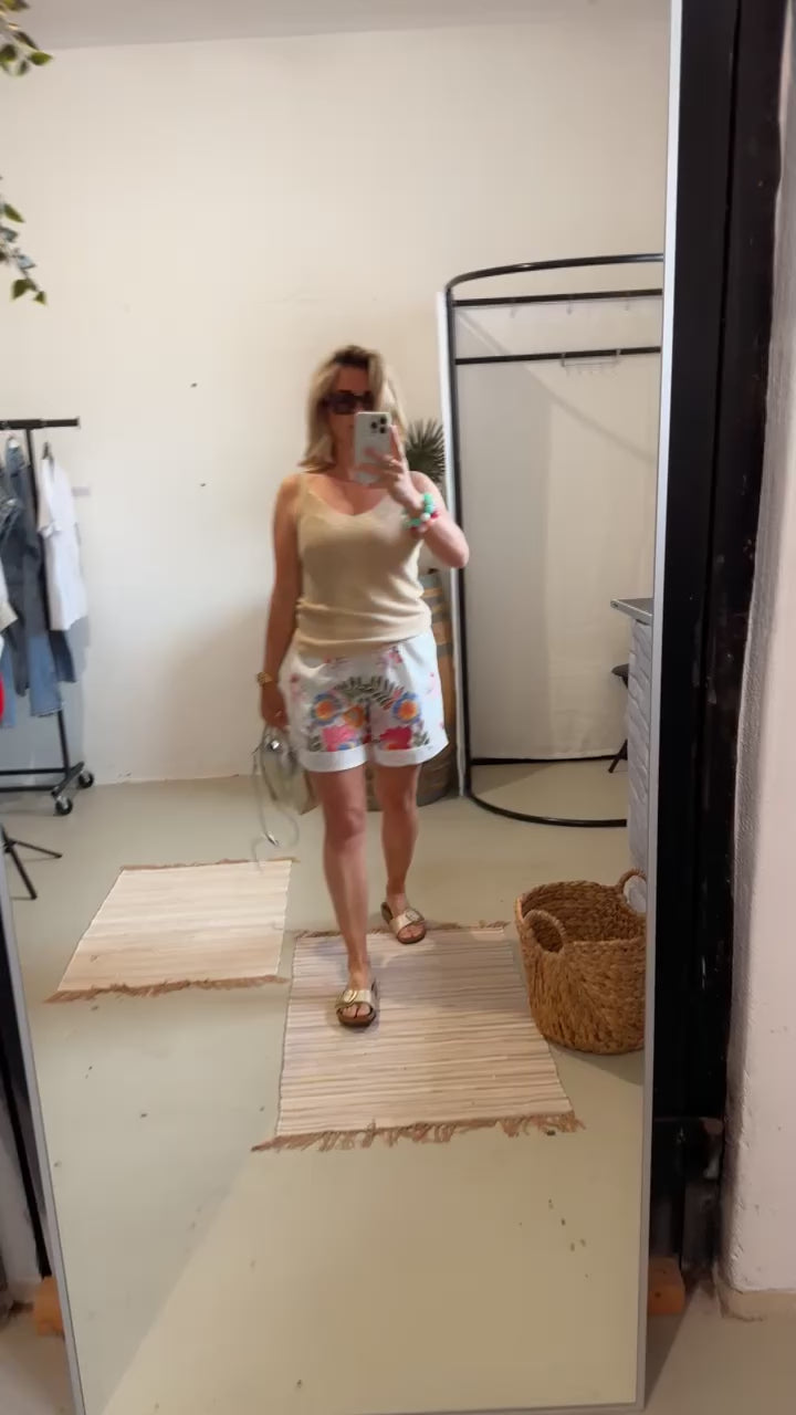 Strick top beige